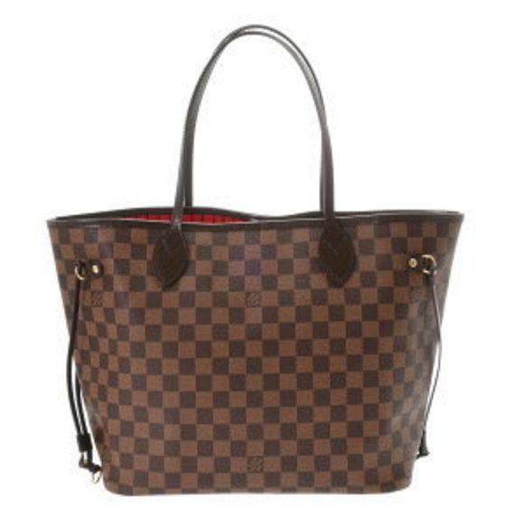 Louis Vuitton Damier Neverfull Brown Cerulean Canvas Tote Bag - Picture 1 of 9
